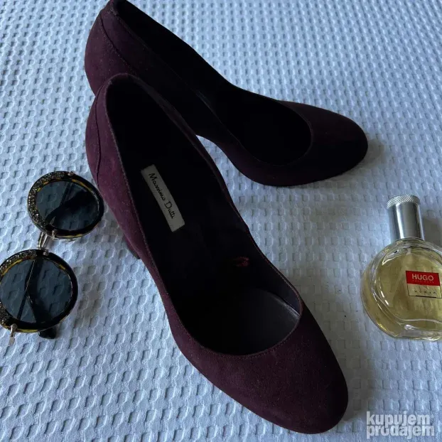 MASSIMO DUTTI ORIGINAL bordo kozne cipele stikle 39