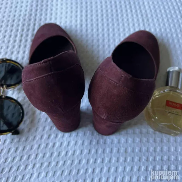 MASSIMO DUTTI ORIGINAL bordo kozne cipele stikle 39