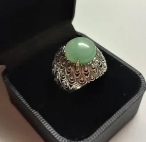 Antikvarni Srebrni prsten sa Zadom, Unisex, Prelep rad!