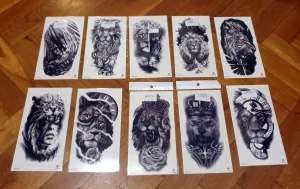 Razne velike vodootporne privremene tetovaze 3