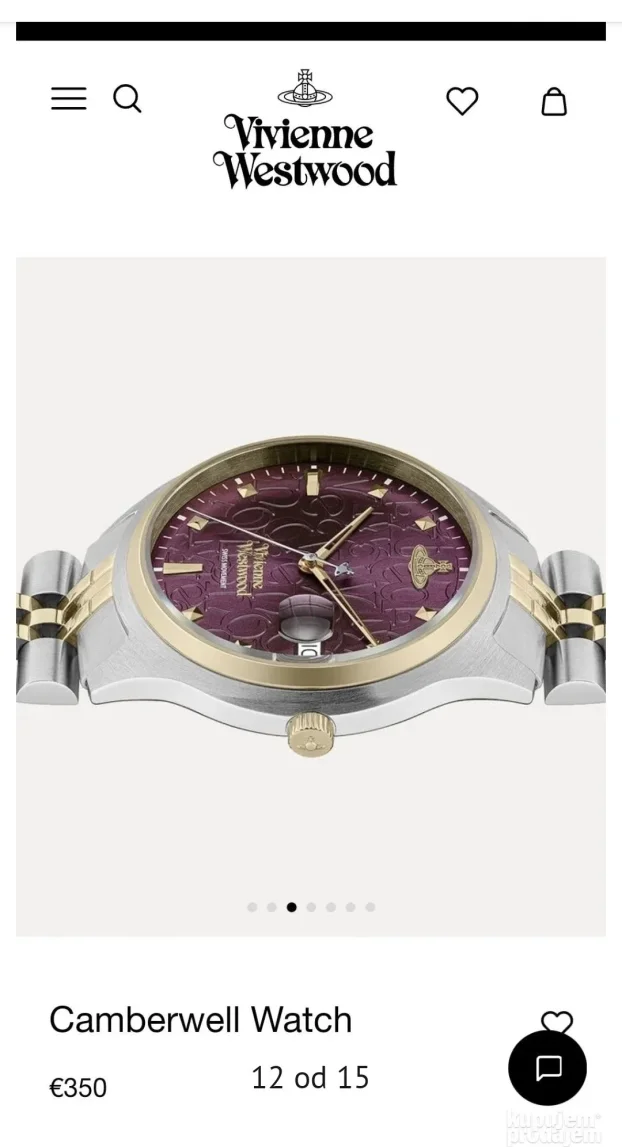 Sat Vivienne Westwood Camberwell Burgundy NOVO etik,kutija