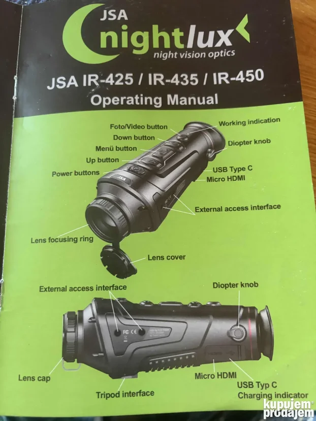 Termalni monokular Jsa Nightlux IR-425