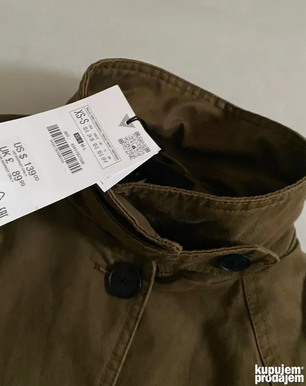 Zara ZW zenski trench coat / mantil - novo  S M