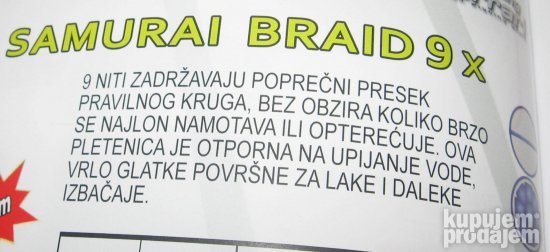 Samurai Braid 9X 25 m za predveze (0,10- 0,35mm)