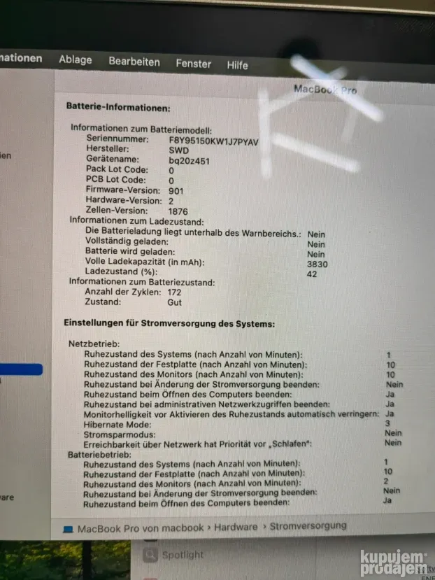 Macbook Pro 13 2019 i5 16gb 500gb