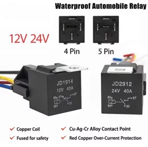 RELEJ sa konektorom i nosačen 12V NOVO 4pin 5pin