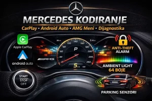 Mercedes kodiranje – CarPlay Android Auto AMG meni Diag