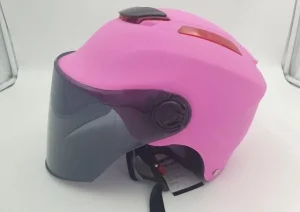 Kaciga za motor, skuter PINK sa Foto Grej vizirom