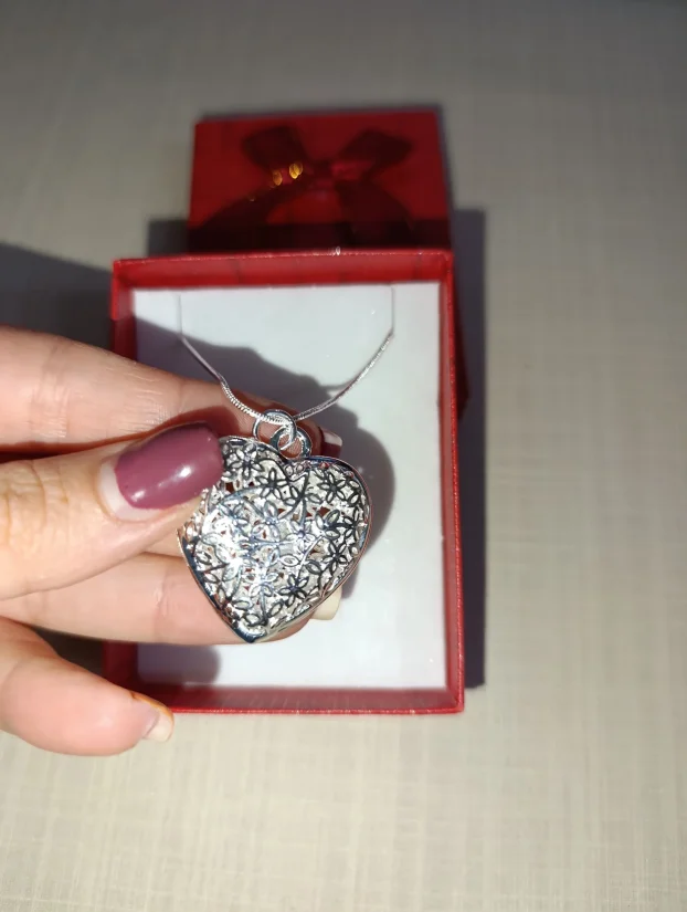 Srebrna ogrlica/ Srebrni lancic sa priveskom srce/zig925