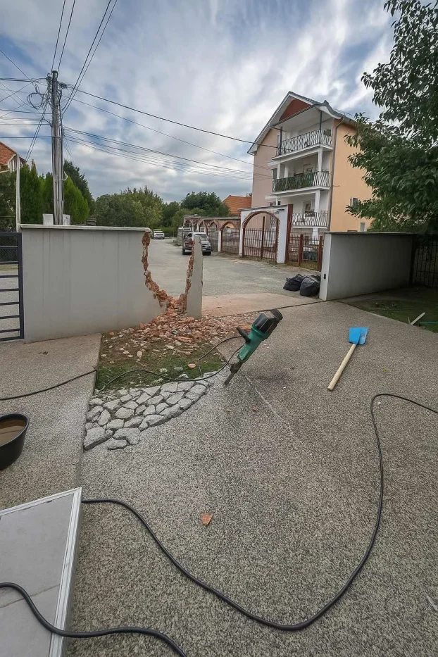 Rusenje objekata, zidova i odvoz suta