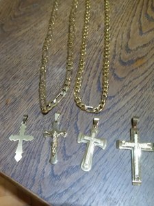 lanac 3pa 1 sa krstom hiruski celik gold