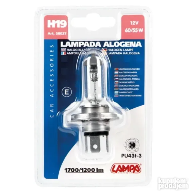 Sijalica H19 12V 60/55W (1 kom) Lampa 58037