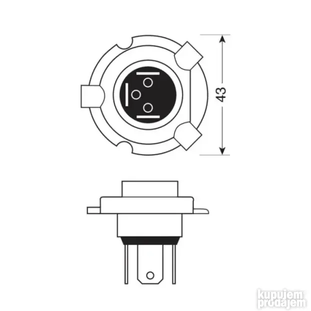 Sijalica H19 12V 60/55W (1 kom) Lampa 58037