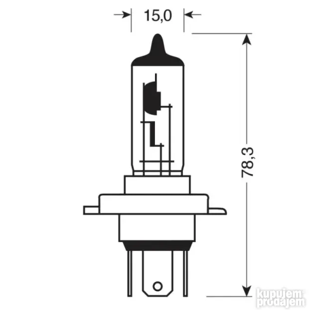 Sijalica H19 12V 60/55W (1 kom) Lampa 58037