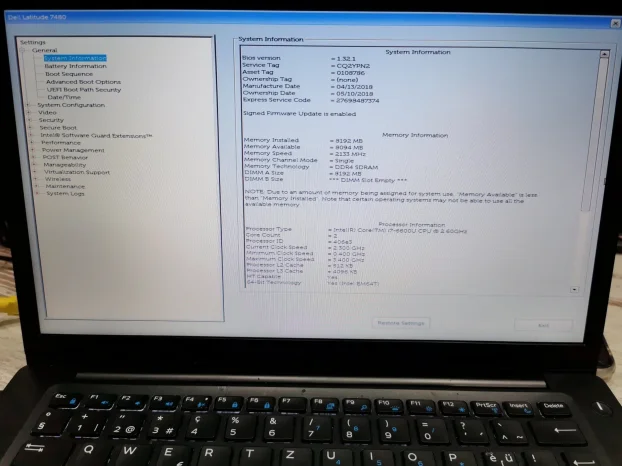Maticna ploca za Dell Latitude 7480 #758/1