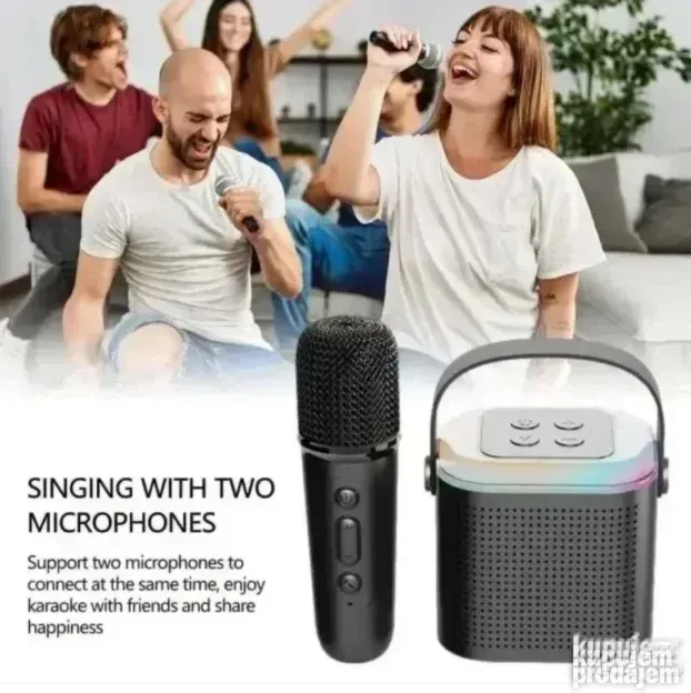 mini karaoke zvucnik i mikrofon