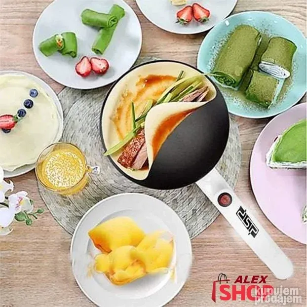 Električni aparat tiganj za palačinke bez ulja