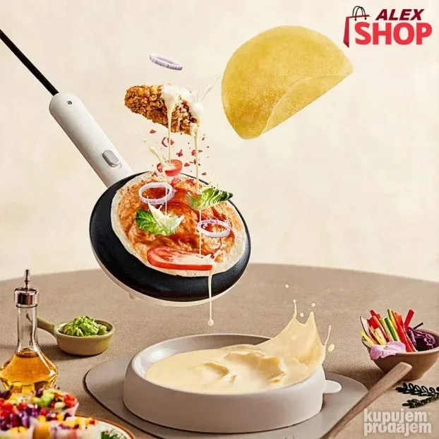 Električni aparat tiganj za palačinke bez ulja