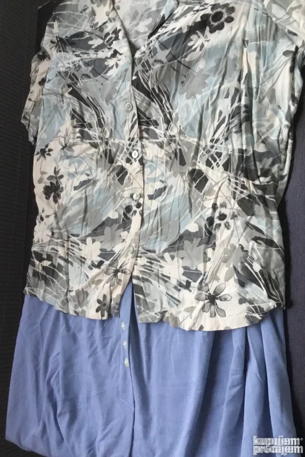 KOMPLET suknja i bluza, lep, kratak rukav, br. 46/L, UK