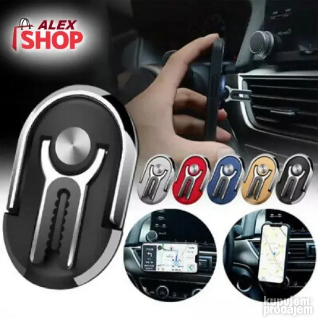 3u1 držač RING + stalak za telefon + auto nosač