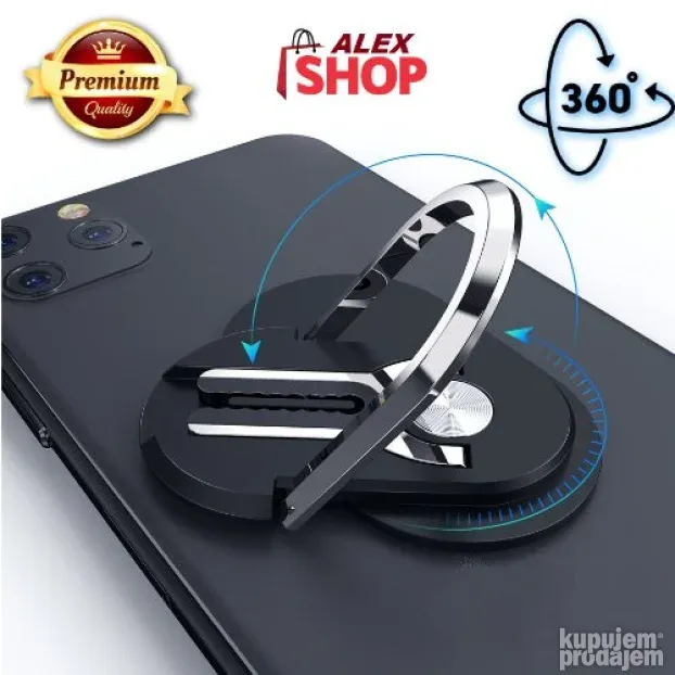 3u1 držač RING + stalak za telefon + auto nosač
