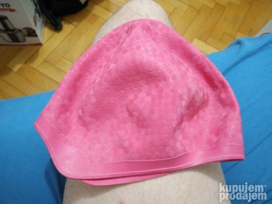 fashy roze silikonska gumena kapa za plivanje