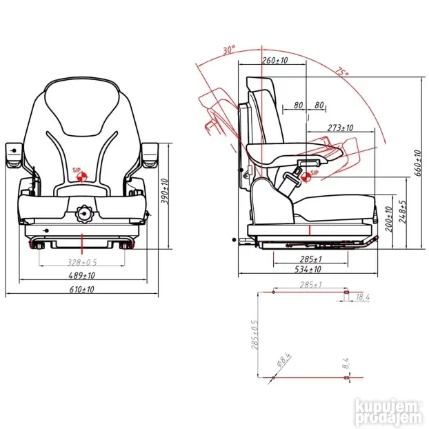 Sedište za traktor/ viljuškar