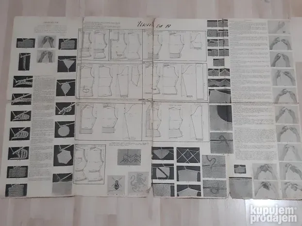 Prastari casopis UKUS iz 1950.te za rucni rad pletenje modu