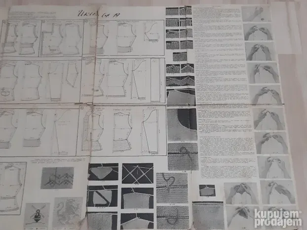Prastari casopis UKUS iz 1950.te za rucni rad pletenje modu