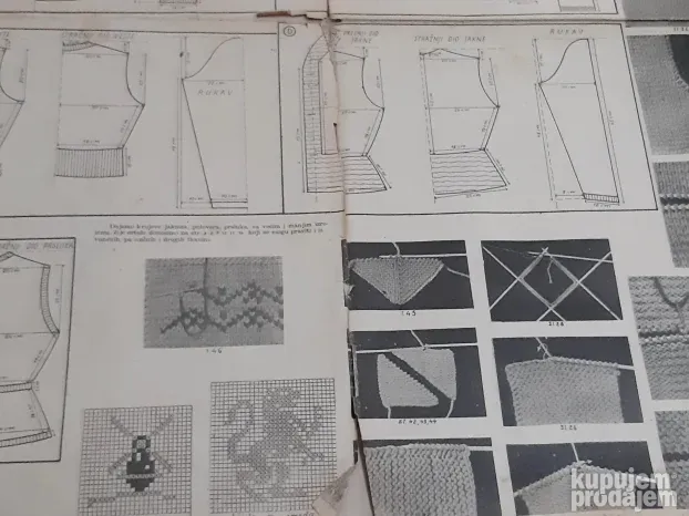 Prastari casopis UKUS iz 1950.te za rucni rad pletenje modu