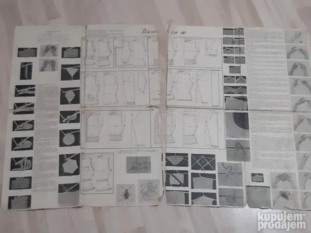 Prastari casopis UKUS iz 1950.te za rucni rad pletenje modu
