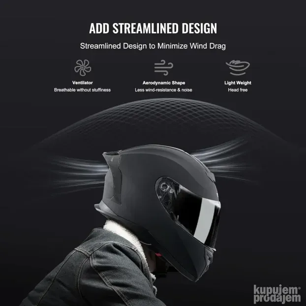 VEVOR motociklistička kaciga