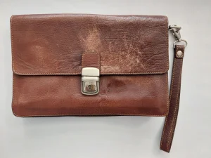 Kozna torbica Braon men