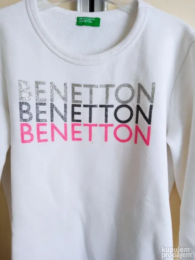 Dukserica decja Benetton bela 8-9y
