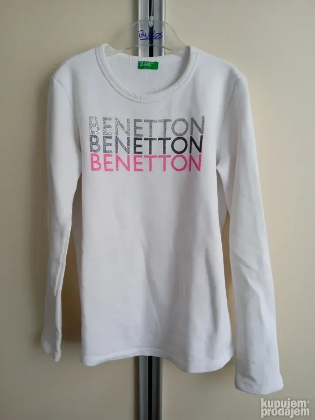 Dukserica decja Benetton bela 8-9y