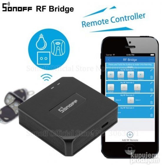 Sonoff RF Bridge 433Mhz Radio most