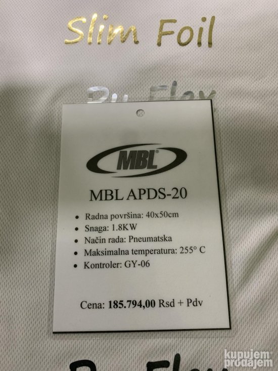 Termo presa za sublimaciju sublimacija MBL APDS 20