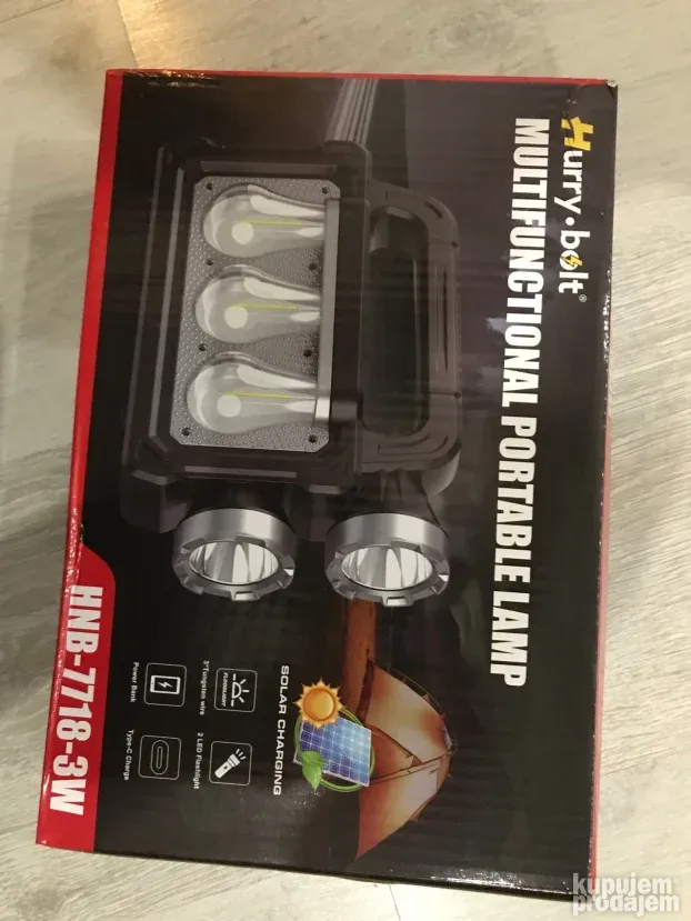 Kombinovana SOLAR litijumska lampa sa punjacem