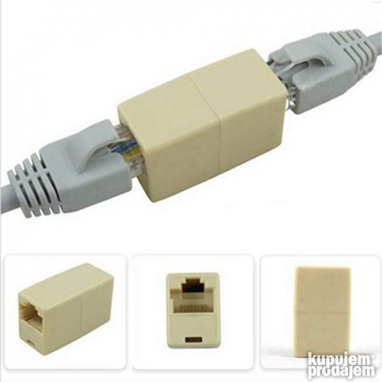 LAN UTP Spojnica RJ45 Cat5e - žensko ženska  za spoj kablova