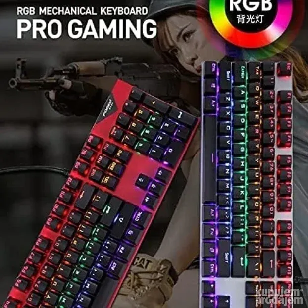 PRO GAMING Mehanička metalna tastatura RGB Forev Q302