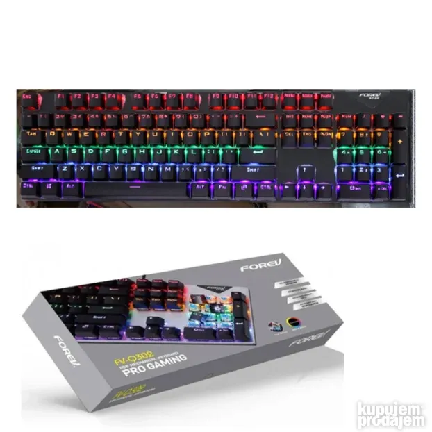 PRO GAMING Mehanička metalna tastatura RGB Forev Q302