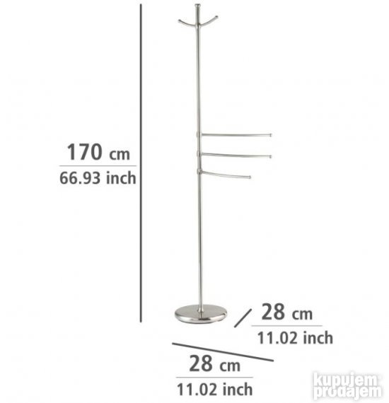 Stalak - Civiluk za Kacenje Odece 28x28x170cm - Wenko
