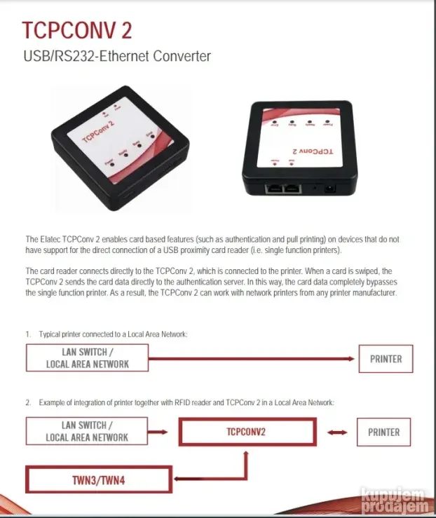 TCP converter TCPConv2 USB-RS232-Ethernet Converter !