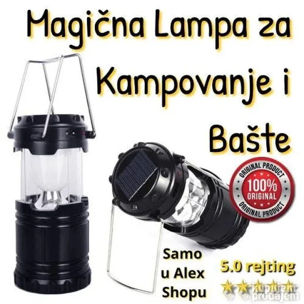 Punjiva lampa 6u1-idealna za bašte i kampovanja