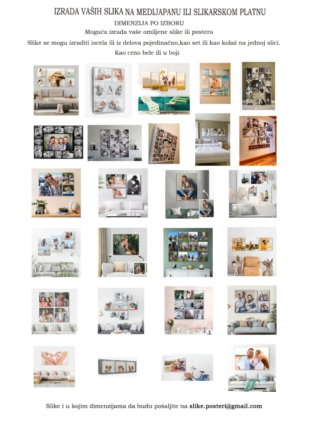 Jelen, Srna, Vaše slike, Izrada, Dimenzija po želji