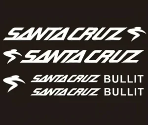 Santa Cruz Bullit nalepnice za ram bicikla bele novo 38cm