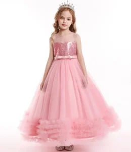 Roze gala Duga dugacka Svecana haljina haljine za decu