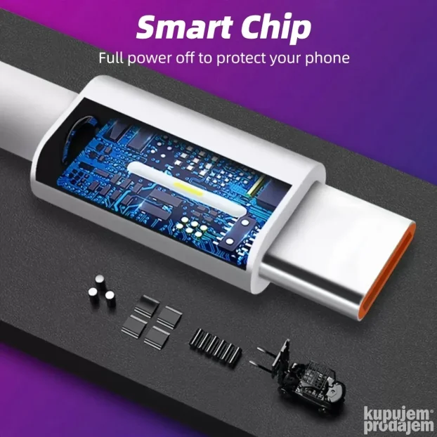 USB na tip C kabl 2m 120W brzo punjenje 6A ojačan dizajn