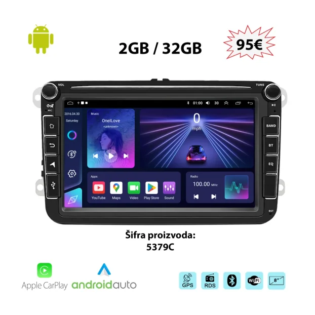 Multimedia Android VW Volkswagen Skoda Carplay 2,4,6,8gb
