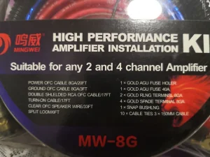 Kablovi za pojacalo i vufer MW-8G LUX ceo komplet - 1500W